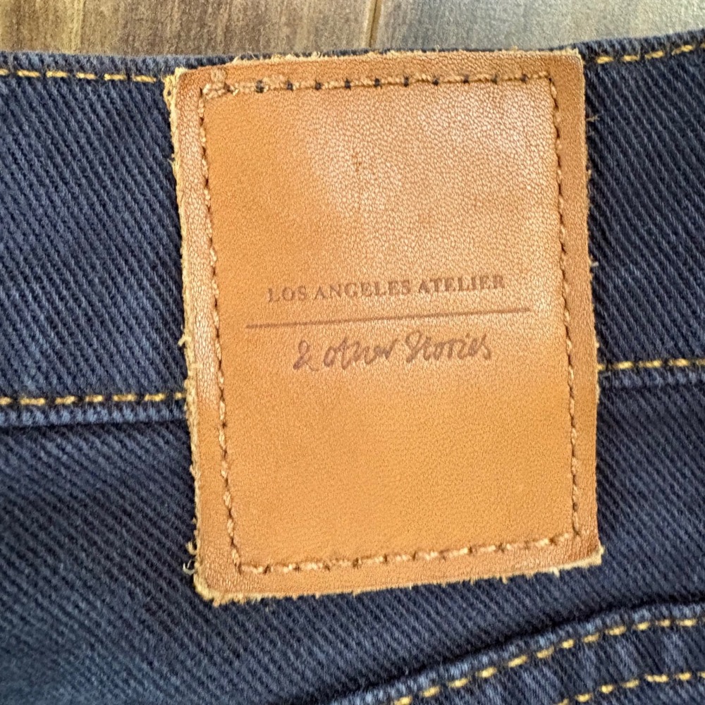 & Other Stories Los Angeles Atelier Wide Leg Cropped Jeans Navy Button Fly 27 - Picture 8 of 10
